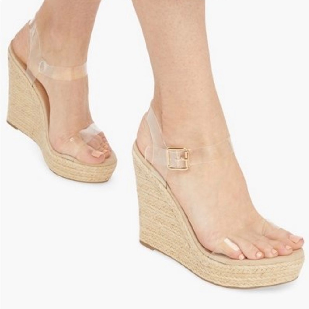 Clear Strappy Platform Sandals - ADORABLE! 🥰